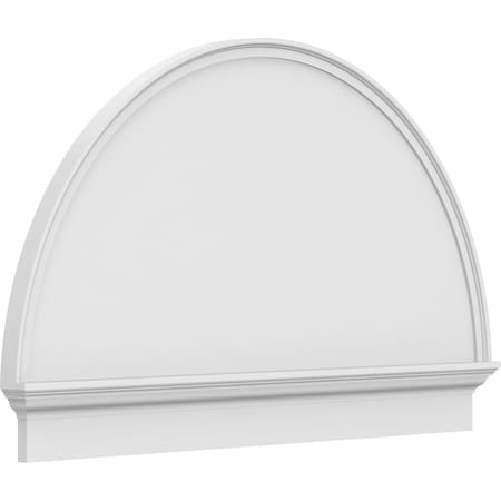 Ekena Millwork Half Round Smooth Architectural Grade PVC Combination Pediment, 52"W x 32-3/4"H x 2-3/4"P PEDPC052X330HRO00